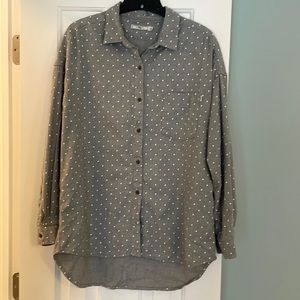 Obey over side button up shirt size L